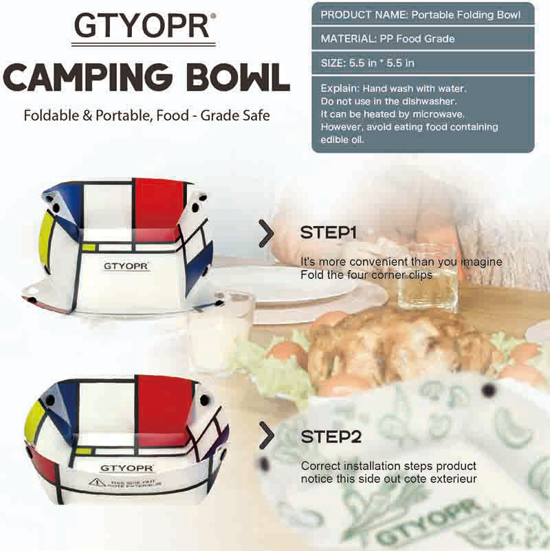 Camping folding tray