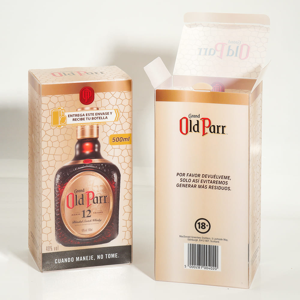 Caja ecológica de PET con impresión personalizada, caja de plástico PVC transparente para vino.