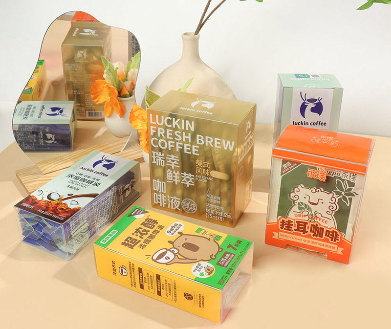 custom coffee box clear coffee packaging